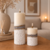 No 01 Strata Pillar soy wax pillar candle