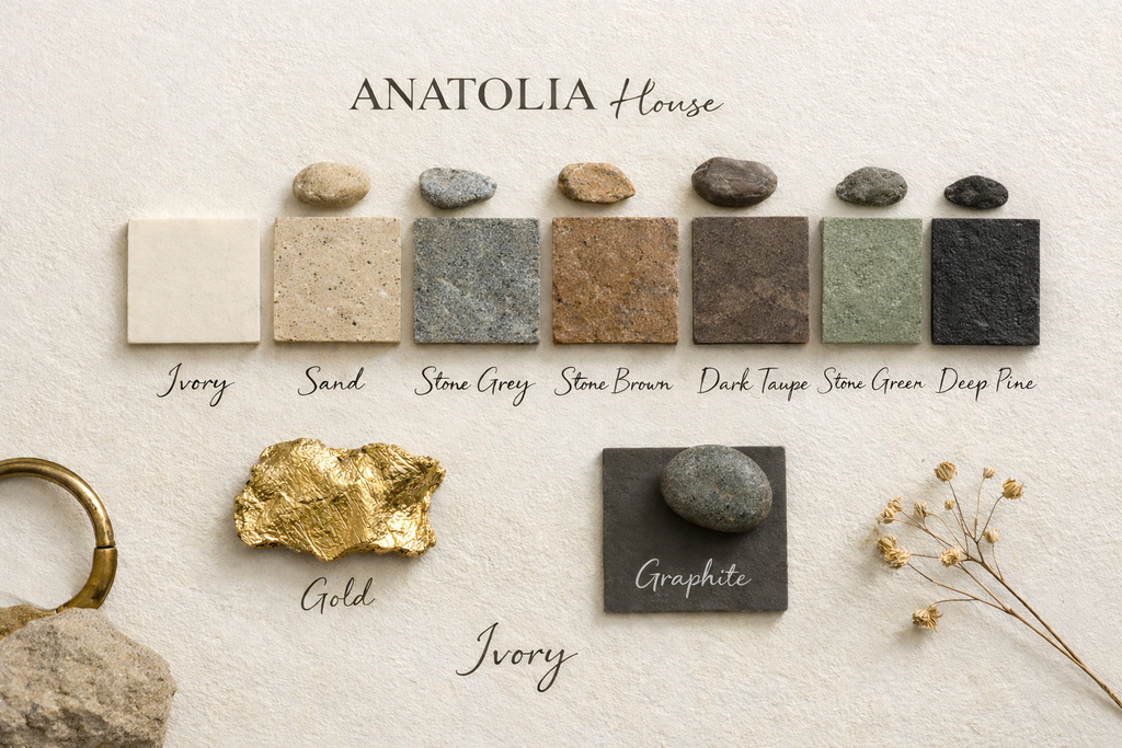 Anatolia House natural mineral color palette